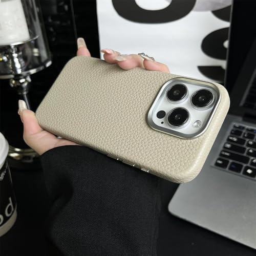 NUZIXINXW Étui en Cuir Souple pour iPhone 14 Pro Max, Coque arrière de Chargement magnétique en Cuir pour iPhone 13 Pro Max, Rouge, pour iPhone15ProMAX