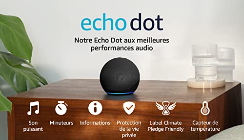 Echo Dot (Nouvelle génération) | Enceinte connectée Bluetooth et Wi-Fi au son puissant encore plus imposant, avec Alexa | Anthracite