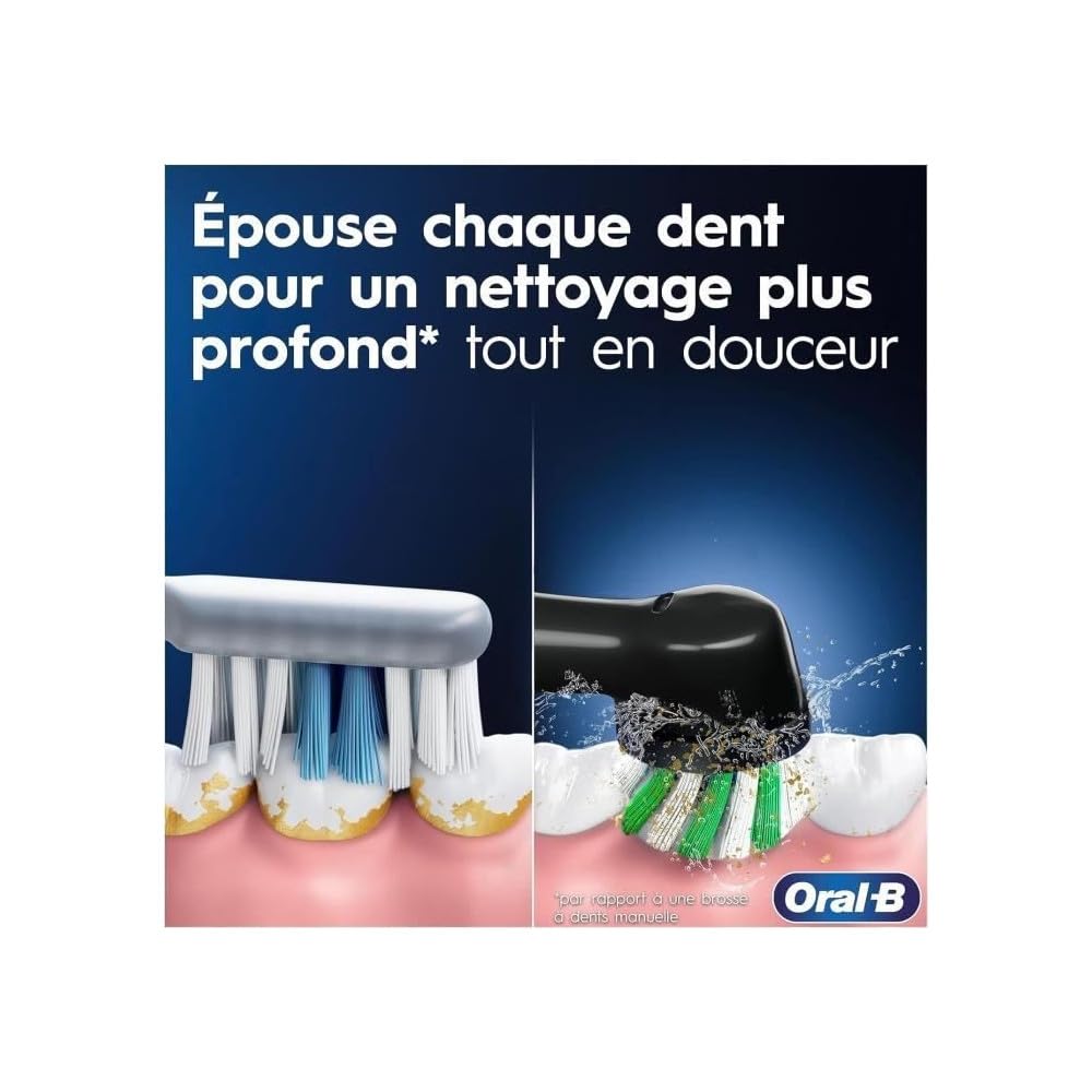 Oral-B Vitality Pro Brosse A Dents Electrique Noire, Pour Adultes, Modes De Nettoyage Avec Sensibilité Plus, 1 Brossette De Rechange, 1 Chargeur
