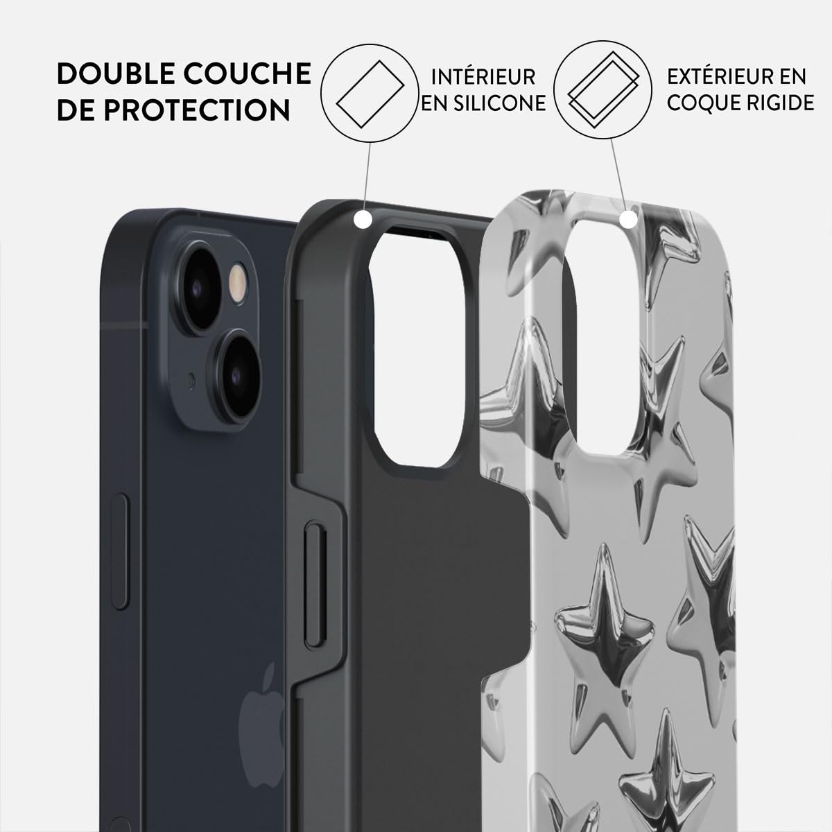 BURGA Coque pour iPhone 14 – Jolie Coque de Téléphone Tendance, Esthétique, avec Motif - Protection Rigide Adaptée aux Téléphones iPhone 14, pour Homme et Femme
