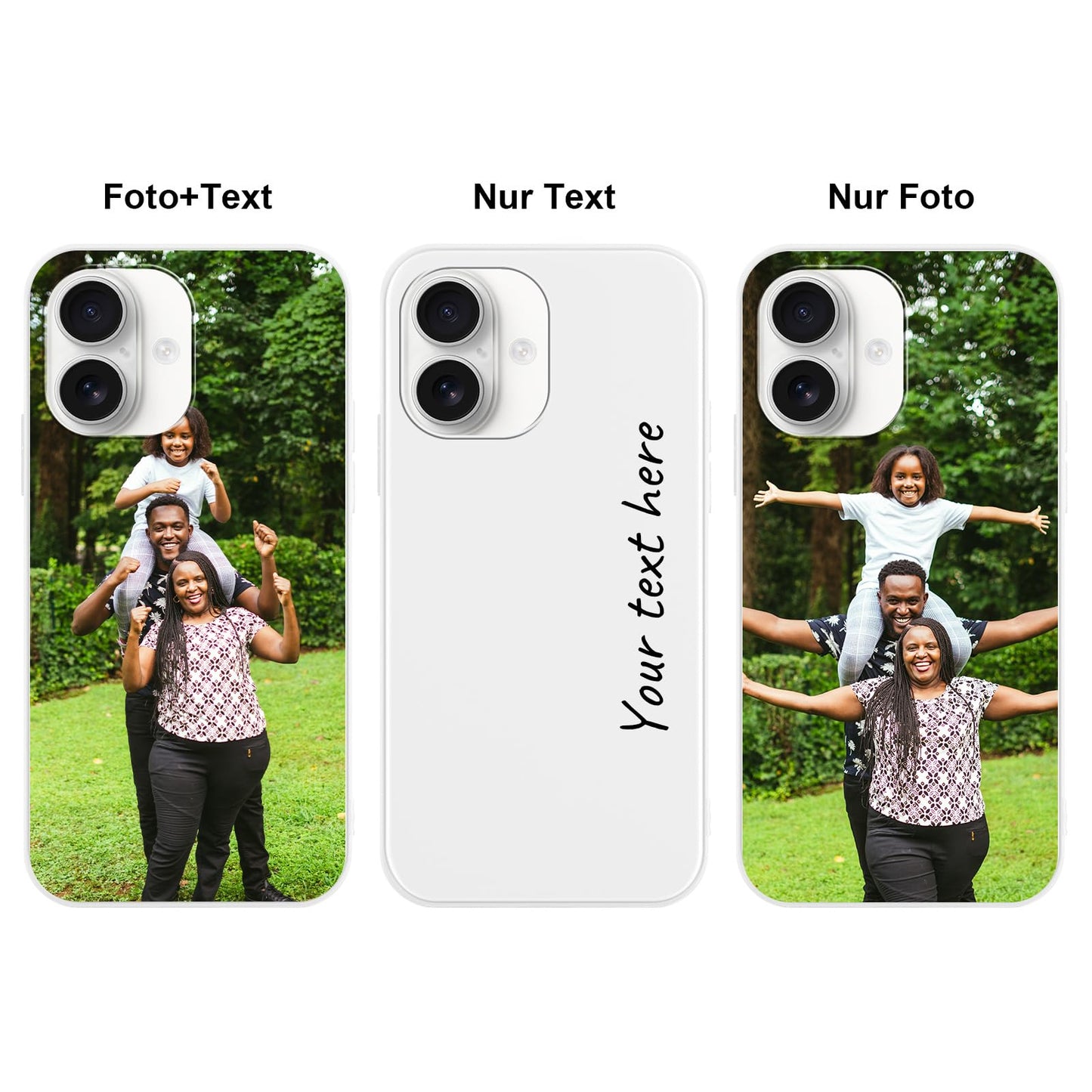 Yoedge Coque Personnalisée pour iPhone 17 Case 6,3" Personnalisable Housse avec Votre Propre Photo Image Texte Nom Étuis Souple TPU Personnaliser Custom Nero Cover pour iPhone 17