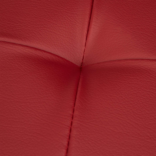 Relaxdays Banc de rangement pratique en simili cuir, 2 places, capacité de charge 300 kg, HLP : 38x76x38 cm, rouge foncé