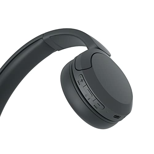 Sony WH-CH520 - Casque Bluetooth sans Fil, Multipoint, Micro intégré - jusqu'à 50 Heures d'autonomie et Charge Rapide - Noir