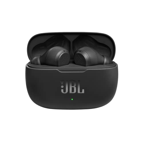 JBL Wave 200TWS – Écouteurs intra-auriculaires véritablement sans fil - Avec technologie Bluetooth et assistant vocal – Autonomie jusqu'à 25 hrs – Étui de recharge inclus - Noir