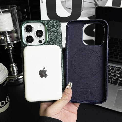 NUZIXINXW Étui en Cuir Souple pour iPhone 14 Pro Max, Coque arrière de Chargement magnétique en Cuir pour iPhone 13 Pro Max, Rouge, pour iPhone15ProMAX