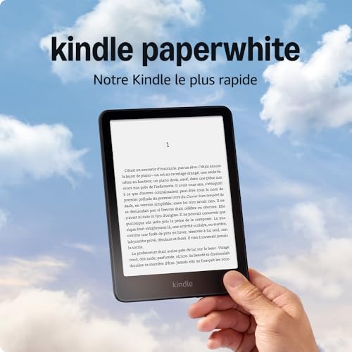 Amazon Kindle Paperwhite (16 Go) | Notre modèle le plus rapide avec un nouvel écran antireflets de 7" et une autonomie de plusieurs semaines | Sans publicités | Noir