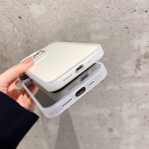 ALLUPS Coque de téléphone à Paillettes électrolytiques Scintillantes avec Strass de Luxe pour iPhone 13 12 Mini 11 Pro XR X XS Max 7 8 Plus SE2020 Couverture Souple, Or Blanc, pour 12 Pro Ma