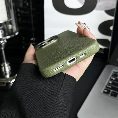 NUZIXINXW Étui en Cuir Souple pour iPhone 14 Pro Max, Coque arrière de Chargement magnétique en Cuir pour iPhone 13 Pro Max, Rouge, pour iPhone15ProMAX