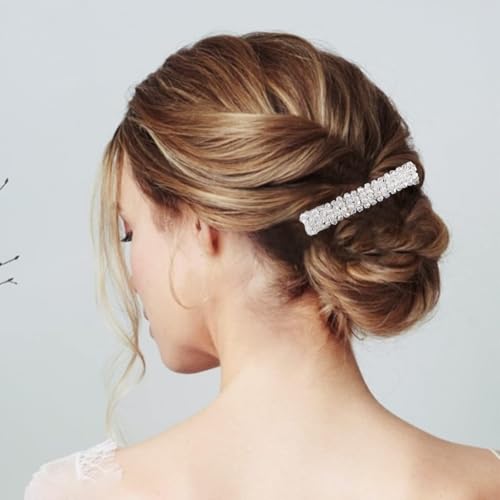 Barrettes à cheveux en cristal pour femmes et filles, élégantes pinces à cheveux en strass, épingles à cheveux au design français, accessoires de cheveux à paillettes scintillantes, pour coiffure de