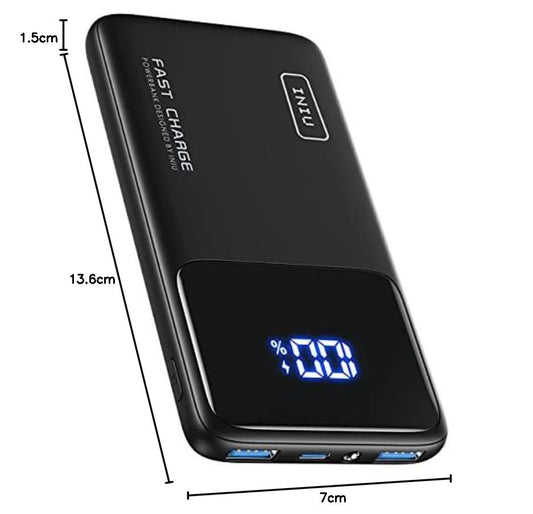 INIU Batterie Externe, 22.5W 10000mAh Power Bank, Batterie Portable USB C Input & Output PD3.0 QC4.0 Charge Rapide Powerbank Compatible avec iPhone 16 15 14 13 12 Pro Max Plus Samsung iPad Pro etc