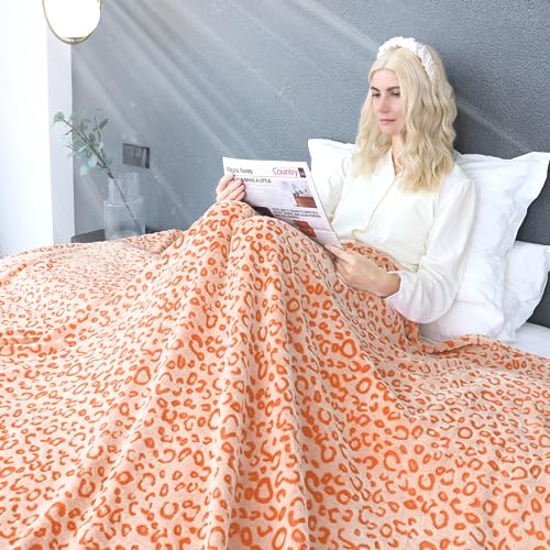 Couvertures King Size douces et confortables Orange