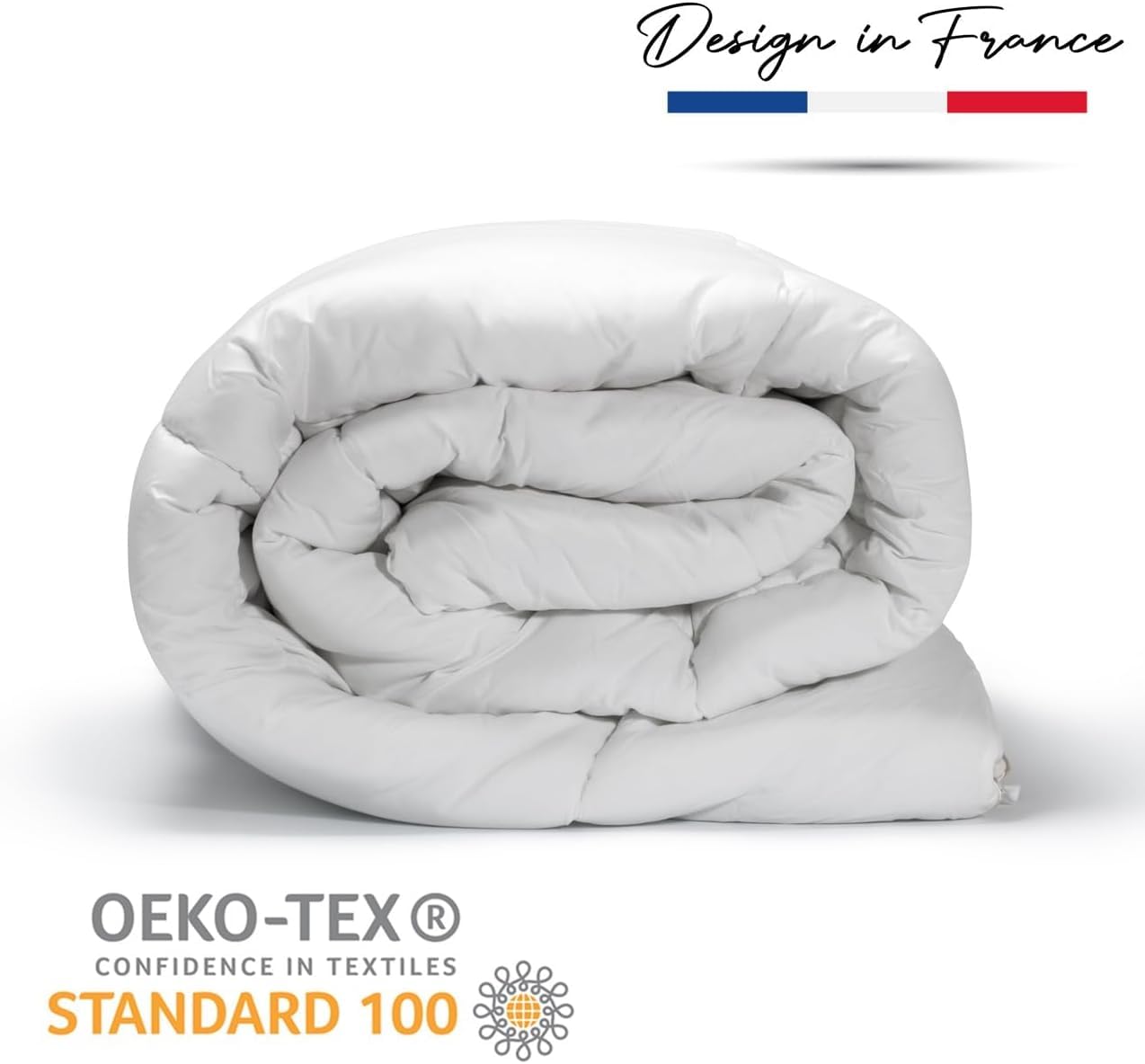 HOMEROKK Couette 220 X 240 cm Blanche 450GR/M² Microfibre Douce - Qualité supérieure - (2 Places)