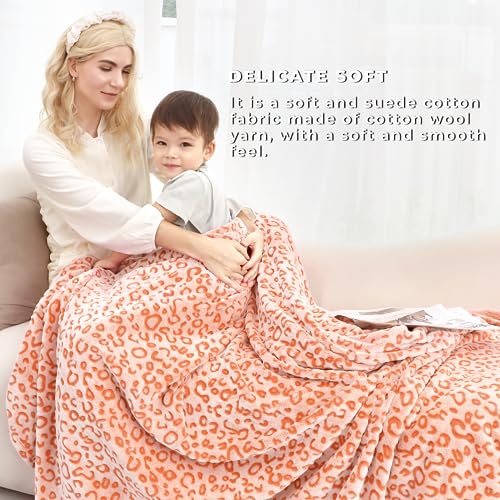 Couvertures King Size douces et confortables Orange