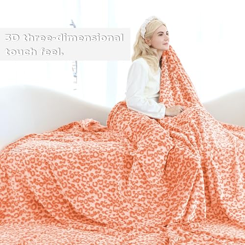 Couvertures King Size douces et confortables Orange