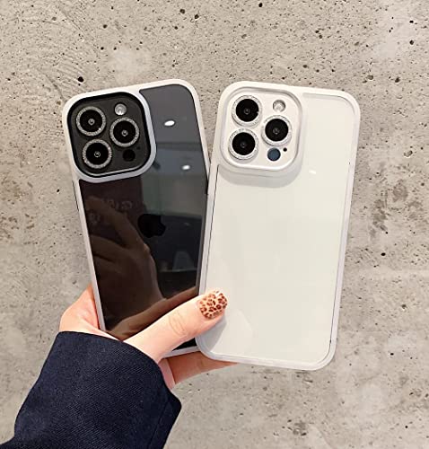 ALLUPS Coque de téléphone à Paillettes électrolytiques Scintillantes avec Strass de Luxe pour iPhone 13 12 Mini 11 Pro XR X XS Max 7 8 Plus SE2020 Couverture Souple, Or Blanc, pour 12 Pro Ma