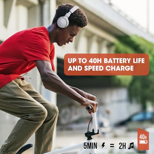 JBL TUNE 510BT – Casque supra-auriculaire sans fil – Equipé de la technologie Bluetooth – Connection multi-points – Léger, confortable et pliable – Jusqu’à 40 hrs d’écoute – Noir