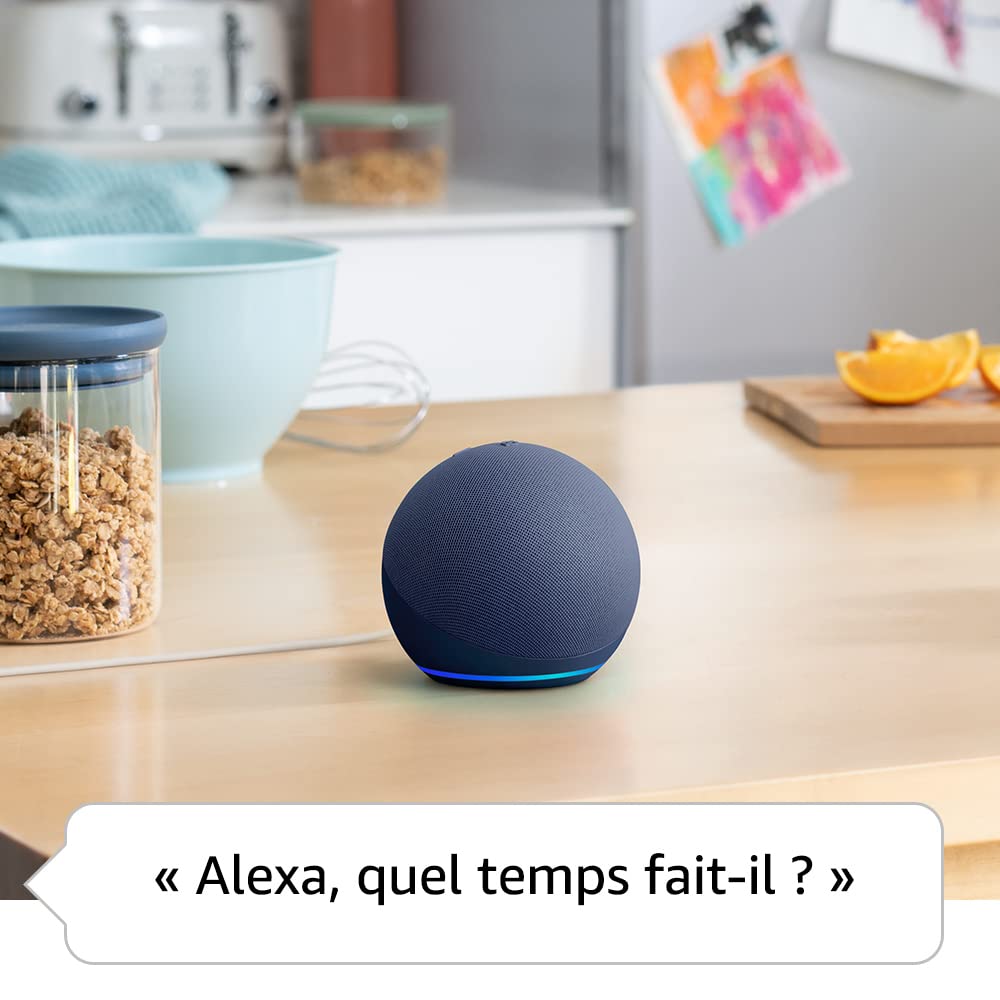 Echo Dot (Nouvelle génération) | Enceinte connectée Bluetooth et Wi-Fi au son puissant encore plus imposant, avec Alexa | Bleu marine
