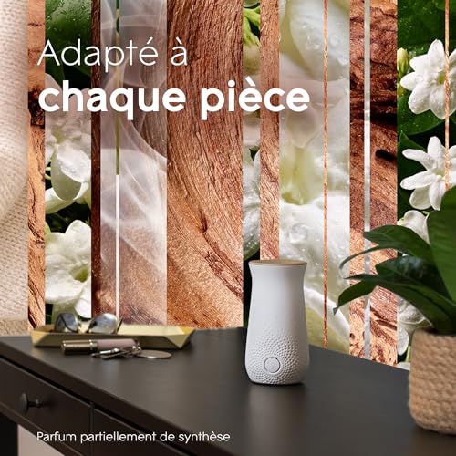 Glade Sense & Spray Diffuseur à Détection de Mouvement - Infusé Aux Huiles Essentielles - Jusqu'à 2 Mois de Parfum - Sensual Sandalwood & Jasmine - 1 Diffuseur + 1 Recharge