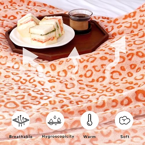 Couvertures King Size douces et confortables Orange