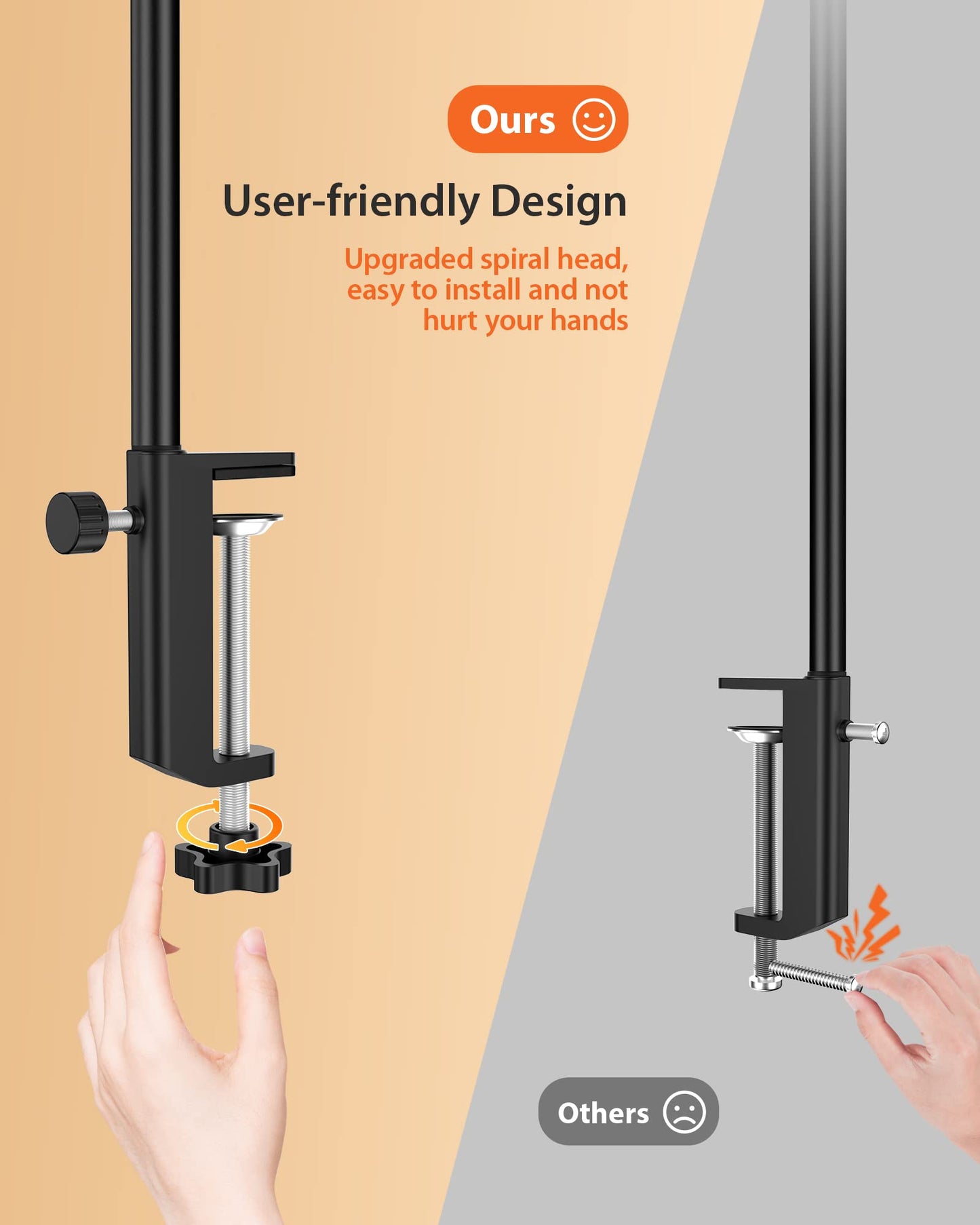iFalarila 160 LED Lampe de Bureau avec Télécommande, Lampe de Table Plus Lumineuse Lampe de Lecture Flexible à 360° avec Adaptateur USB pour le Travail, l'étude ou la Lecture-70CM