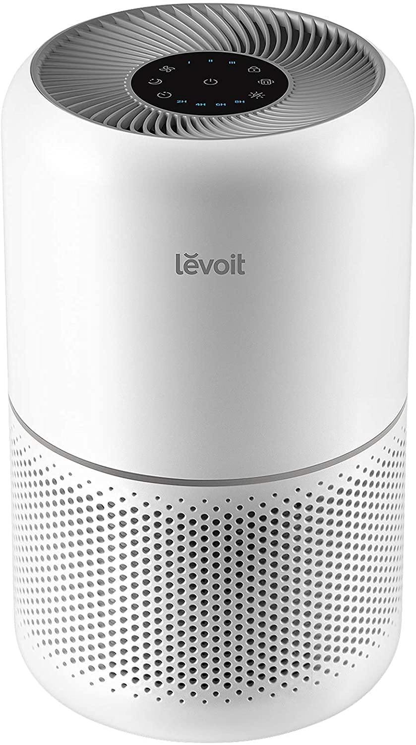 LEVOIT Purificateur d'Air Masion avec HEPA Filtre, CADR 187m³/h, 360° Purifier, 24dB Mode Veille, 100%Sans Ozone, avec 3 Vitesses, Minuterie, Capturer la Fumée Pollen Poussière Core 300
