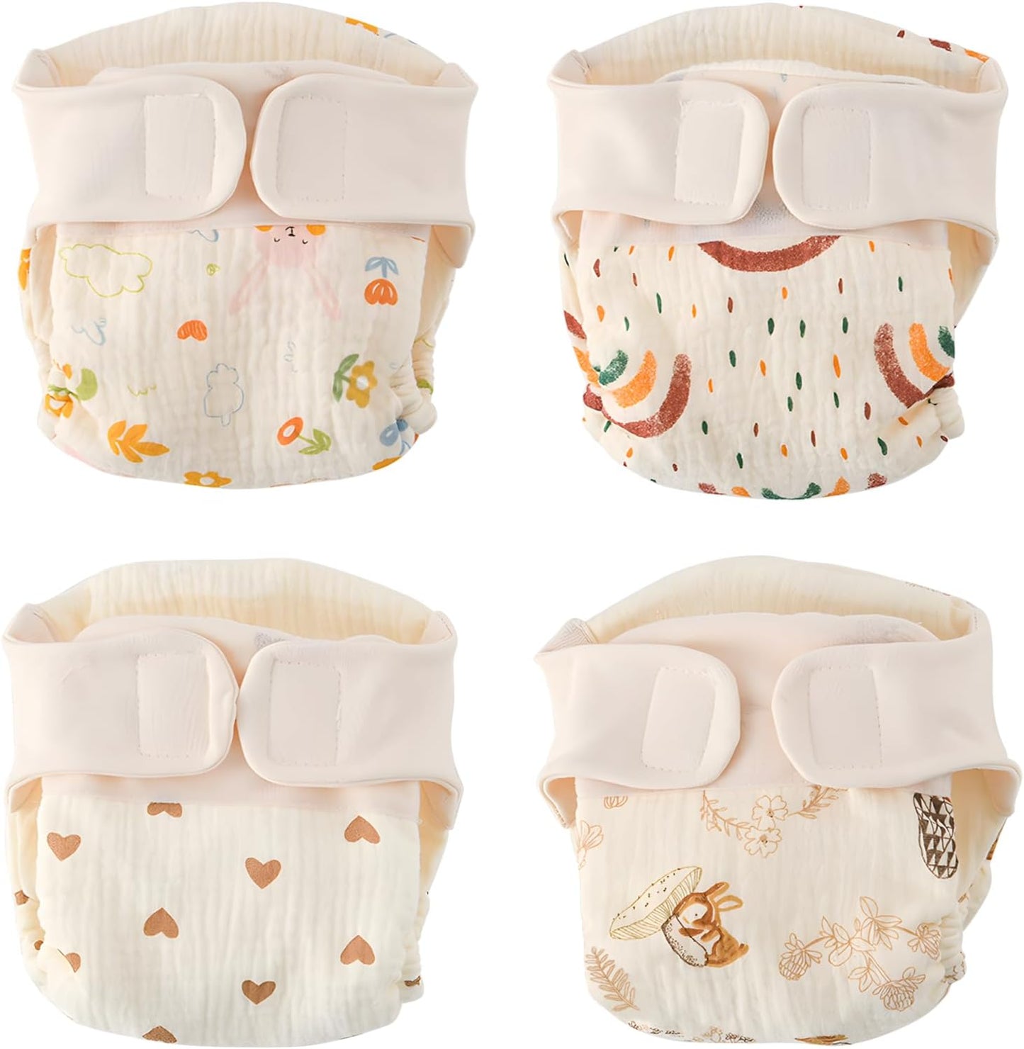 Couches en tissu réutilisables, lavables pour la plupart des bébés et enfants (5 à 9 kg)