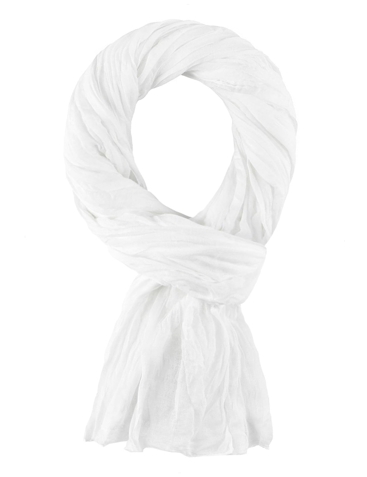 ALLEE DU FOULARD - Cheche, Écharpe, Chale Premium - Blanc - 100% Coton - Taille 200 X 110 CM - Chèche Femme et Homme - Plus De 50 coloris Unis