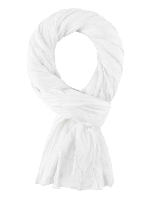 ALLEE DU FOULARD - Cheche, Écharpe, Chale Premium - Blanc - 100% Coton - Taille 200 X 110 CM - Chèche Femme et Homme - Plus De 50 coloris Unis