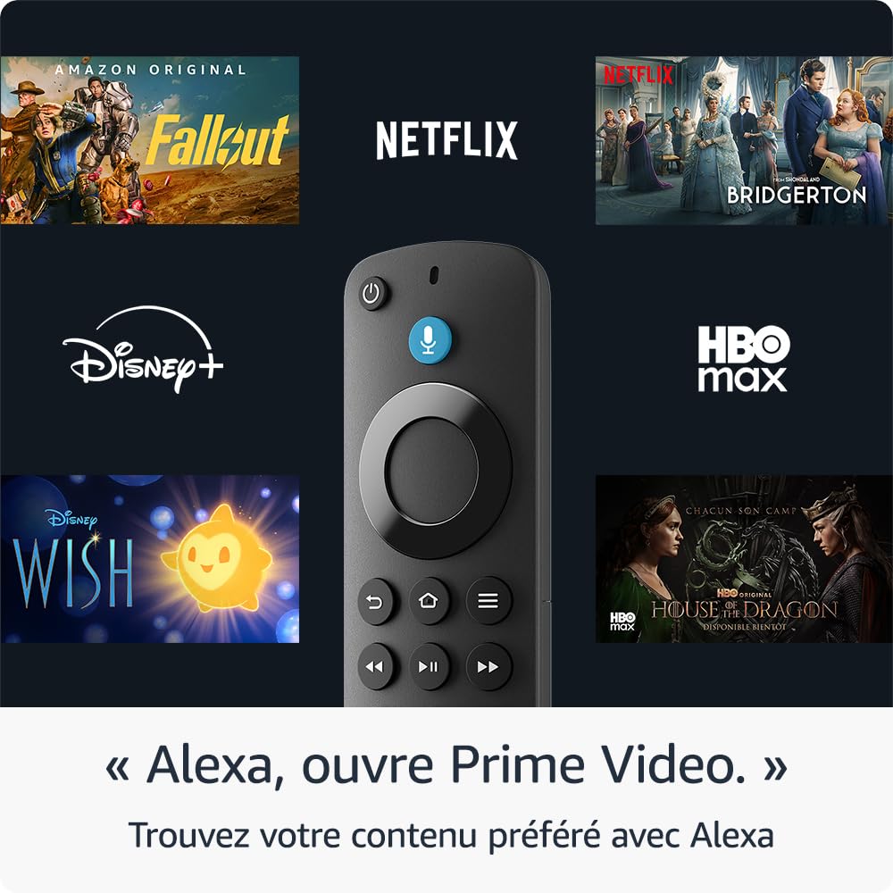 Amazon Fire TV Stick HD (Nouvelle génération) | TV gratuite et en direct, télécommande vocale Alexa, contrôle de la maison connectée, streaming HD
