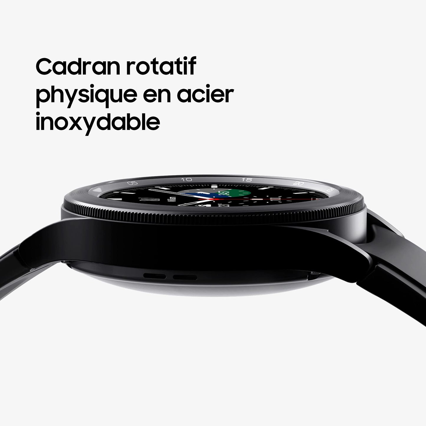 Samsung Galaxy Watch4 Classic 4G 42 mm, noir - Montre connectée intelligente, lunette tournante, santé, bien-être, sport, IMC, ECG – Version FR