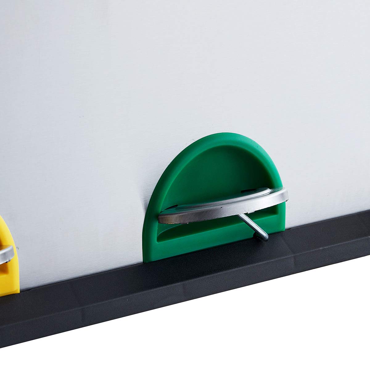 SVITA TC3X15 Lot de 3 poubelles à pédale en acier inoxydable Argenté 45 l 3 x 15 l