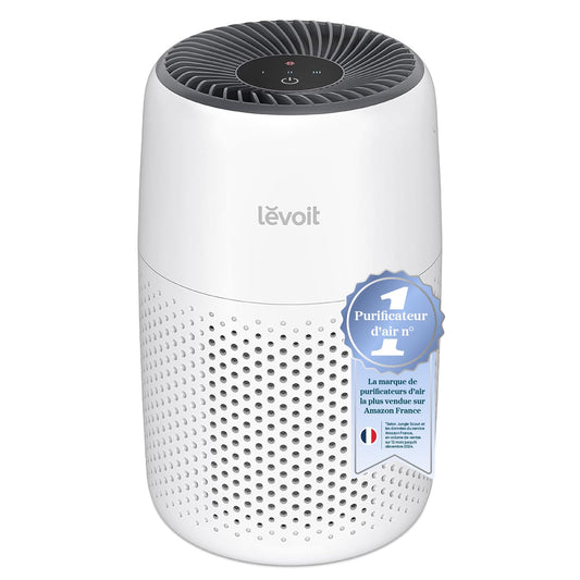 LEVOIT Purificateur d'Air Chambre, Filtration Efficace contre Allergies et Odeurs, Silencieux, avec Éponge d'Aromathérapie, 7W Économie d'Énergie, 3 Vitesses, Air Purifier HEPA pour Maison Bureau