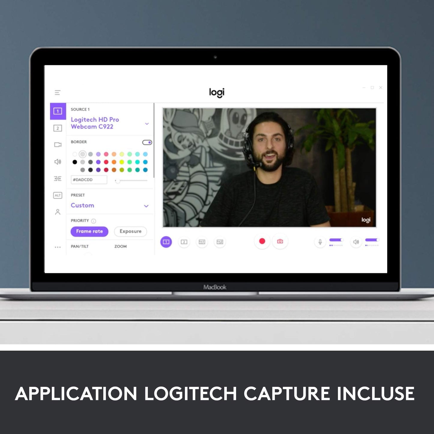 Logitech Webcam C920 HD Pro, Appels et Enregistrements Vidéo Full HD 1080p, Webcam Streaming, Deux Microphones, Petite, Agile, Réglable, PC/Mac/Portable/Tablette/Chromebook - Noir