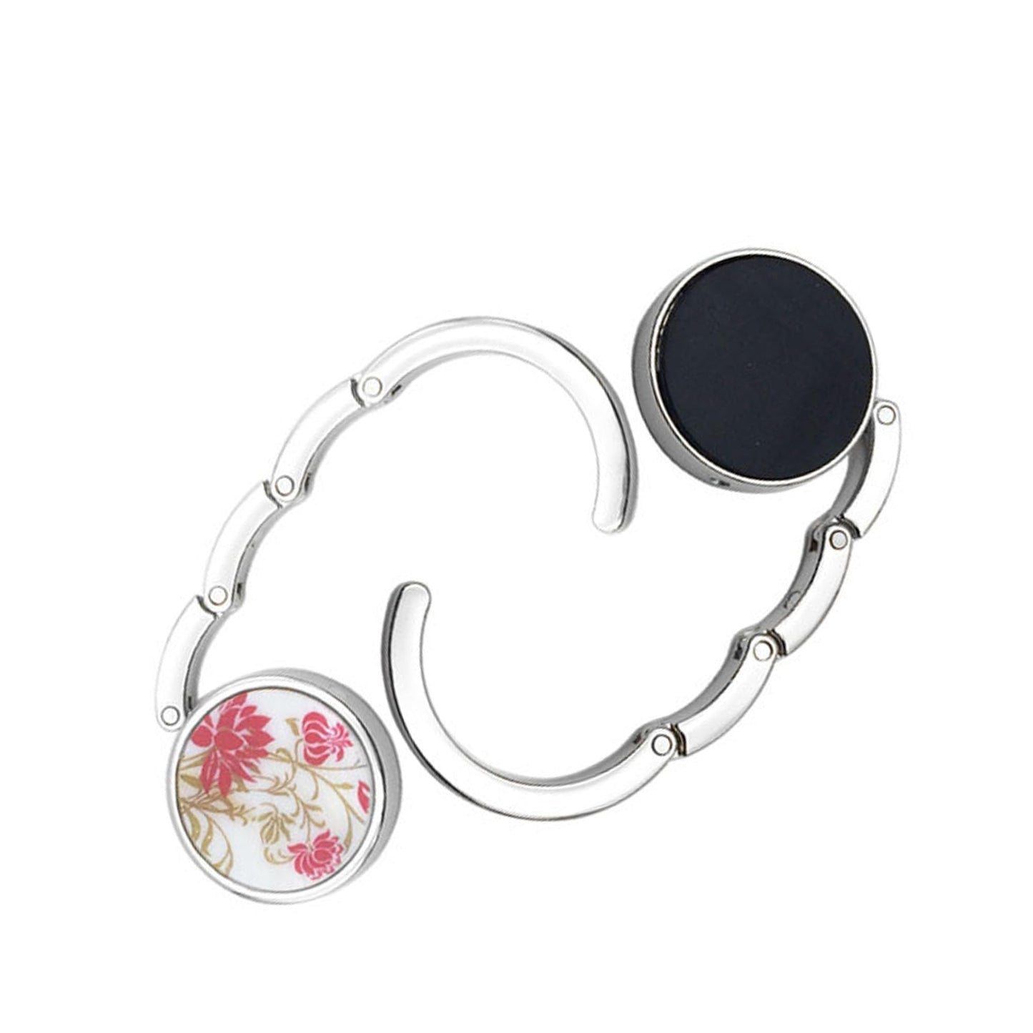 FGXY Ensemble De 4 Cintres Pliants Pour Sacs à Main, Lot De Cintres Ronds, Accroche-Sac Portable Crochet, Crochet De Sac à Main Pliable, Motifs Assortis Round, Pour Cintres Table (Fleurs)