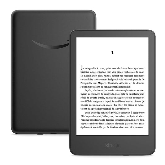 Amazon Kindle (16 Go) | Le plus léger et compact, avec écran antireflets, changements de page plus rapides, éclairage avant réglable et longue autonomie | Sans publicités | Noir