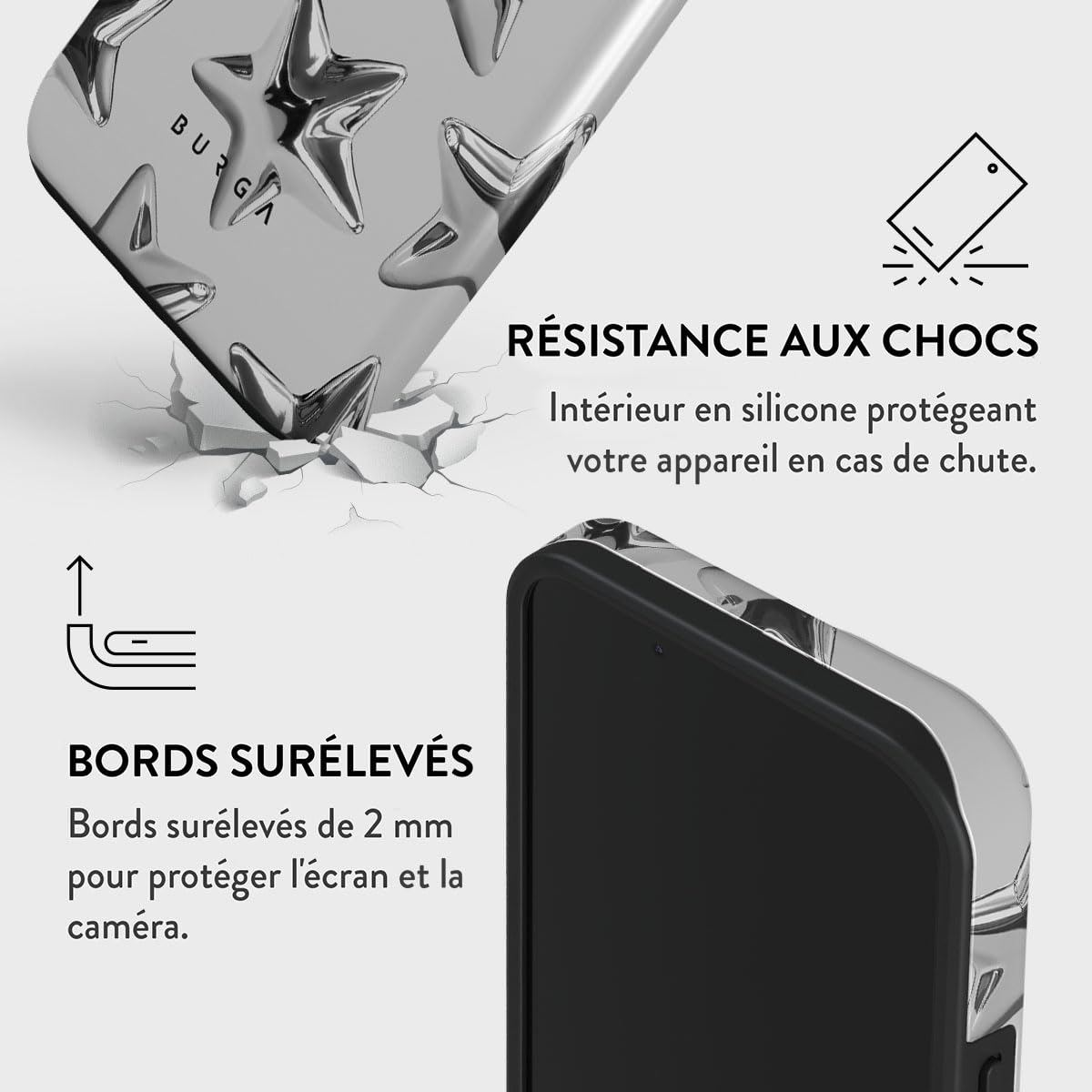 BURGA Coque pour iPhone 14 – Jolie Coque de Téléphone Tendance, Esthétique, avec Motif - Protection Rigide Adaptée aux Téléphones iPhone 14, pour Homme et Femme