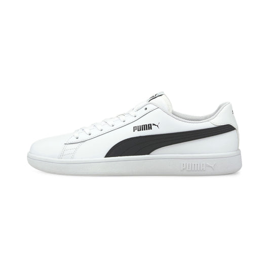 PUMA Unisex Smash V2 L Baskets, Puma White Puma Black, 45 EU