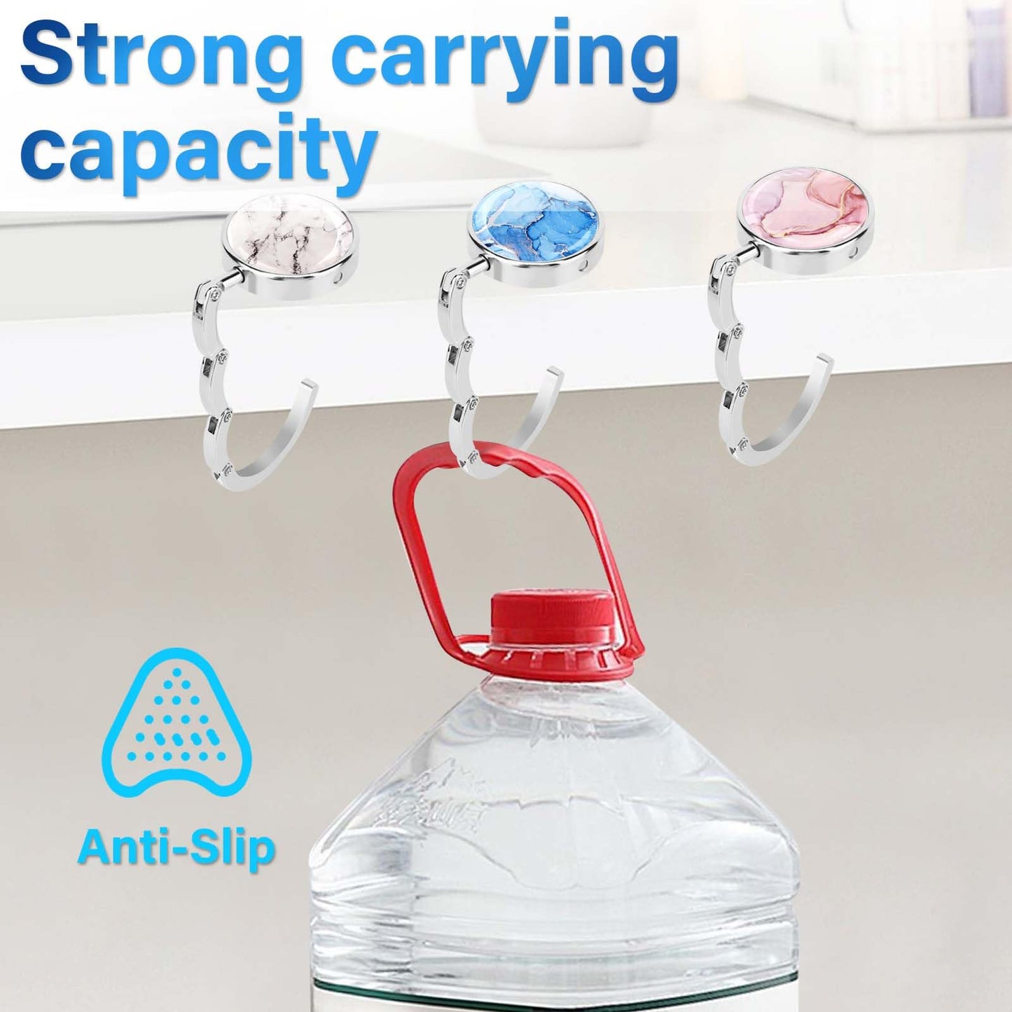 Zikenis Lot de 4 supports de sac à main de table - Antidérapants - Pliable - Pour sacs à main dans le bureau, le restaurant, le marbrure