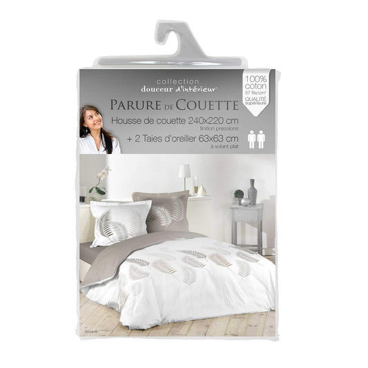 douceur d'intérieur Parure 3 Pièces (240 x 220 cm) Goyave, 100% Coton