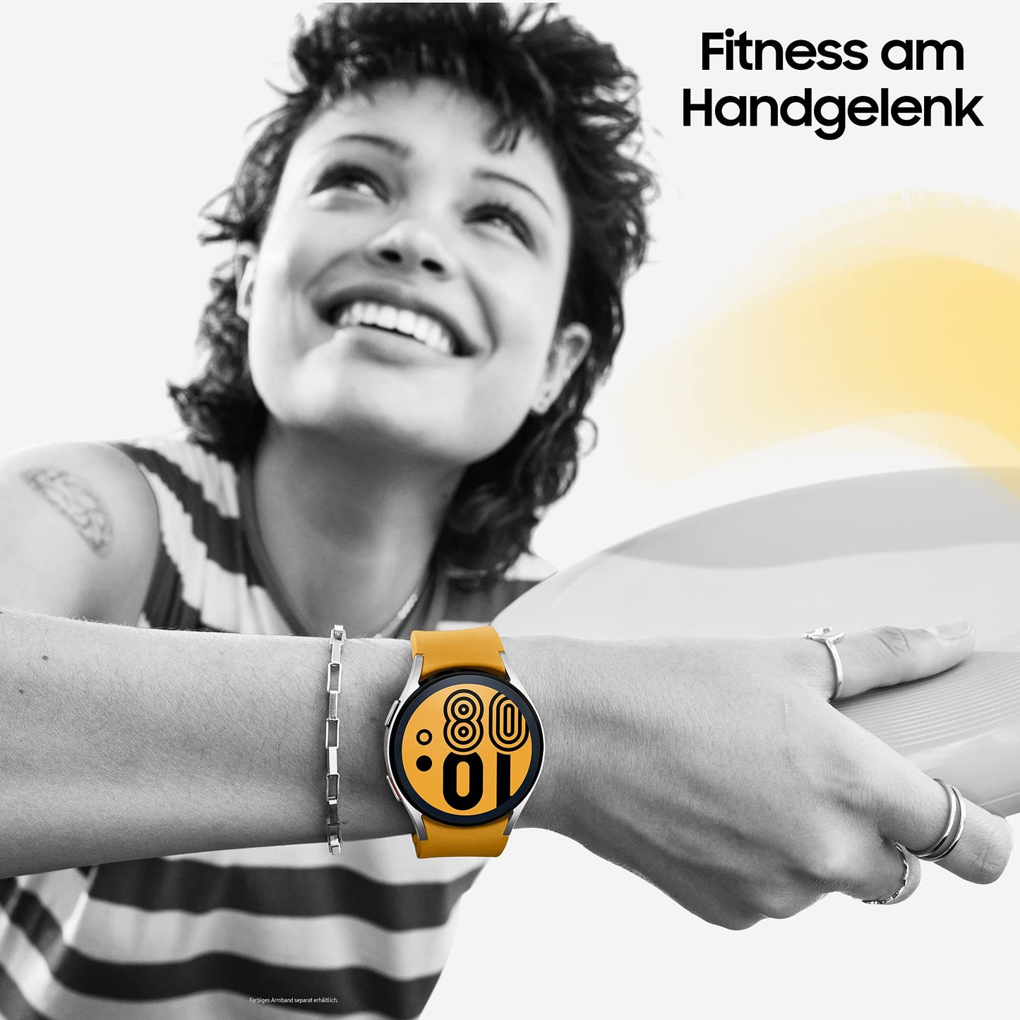 Samsung Galaxy Watch4, montre connectée Bluetooth ronde, Wear OS, montre de fitness, tracker d'activité, 40 mm, or rose avec garantie du fabricant de 36 mois [exclusif sur Amazon]