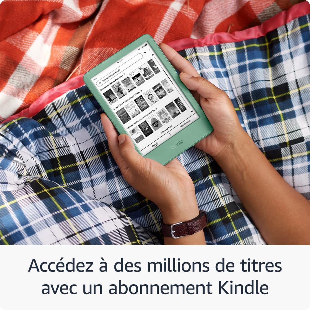Amazon Kindle (16 Go) | Le plus léger et compact, avec écran antireflets, changements de page plus rapides, éclairage avant réglable et longue autonomie | Sans publicités | Noir