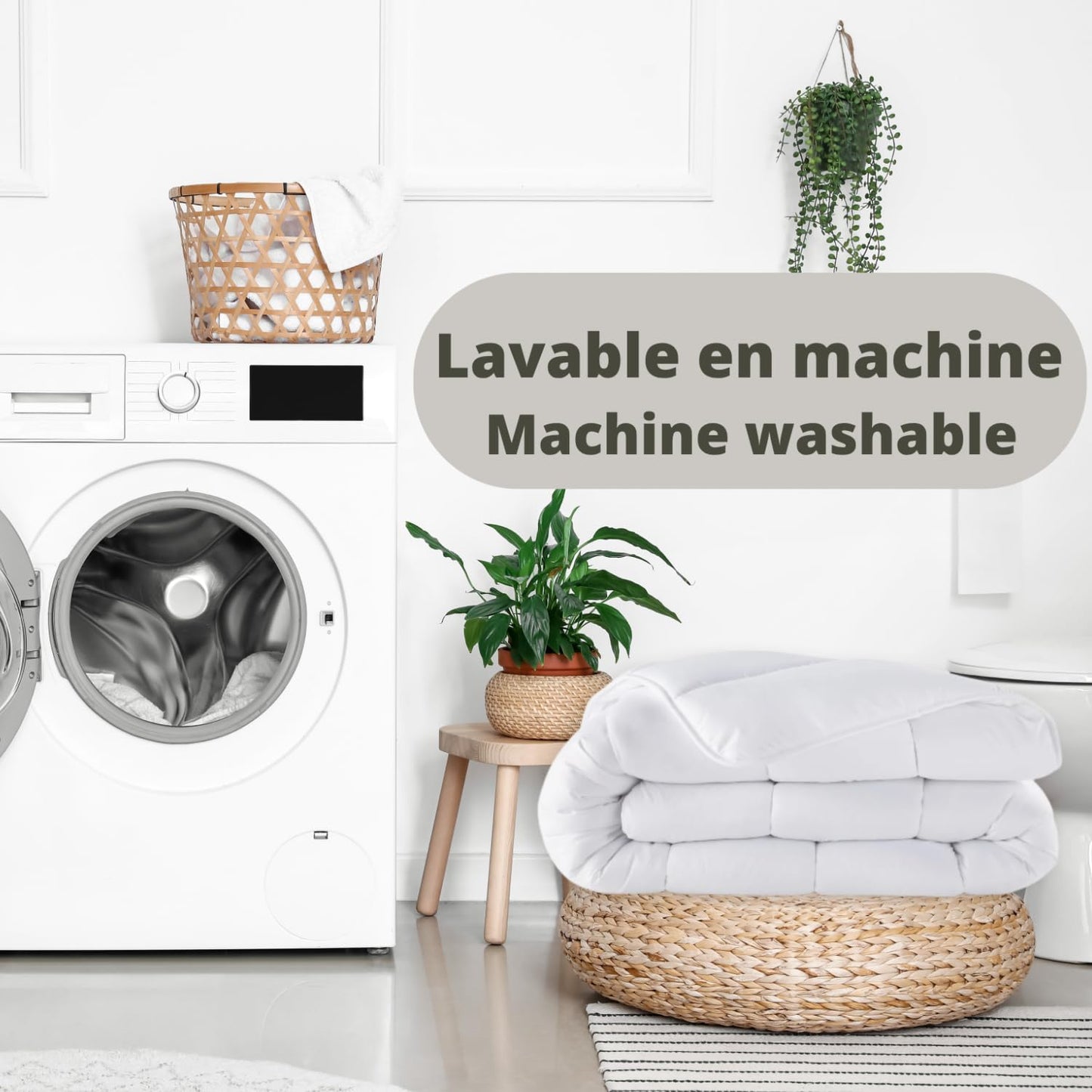 SOHYGGE – Couette 260x240 Tempérée pour lit 2 Personnes - 100% Microfibre – Edredon Couverture Chaude 100% Microfibre 300 GSM – 4 Saisons et Hiver 240 x 260 cm Anti-acariens