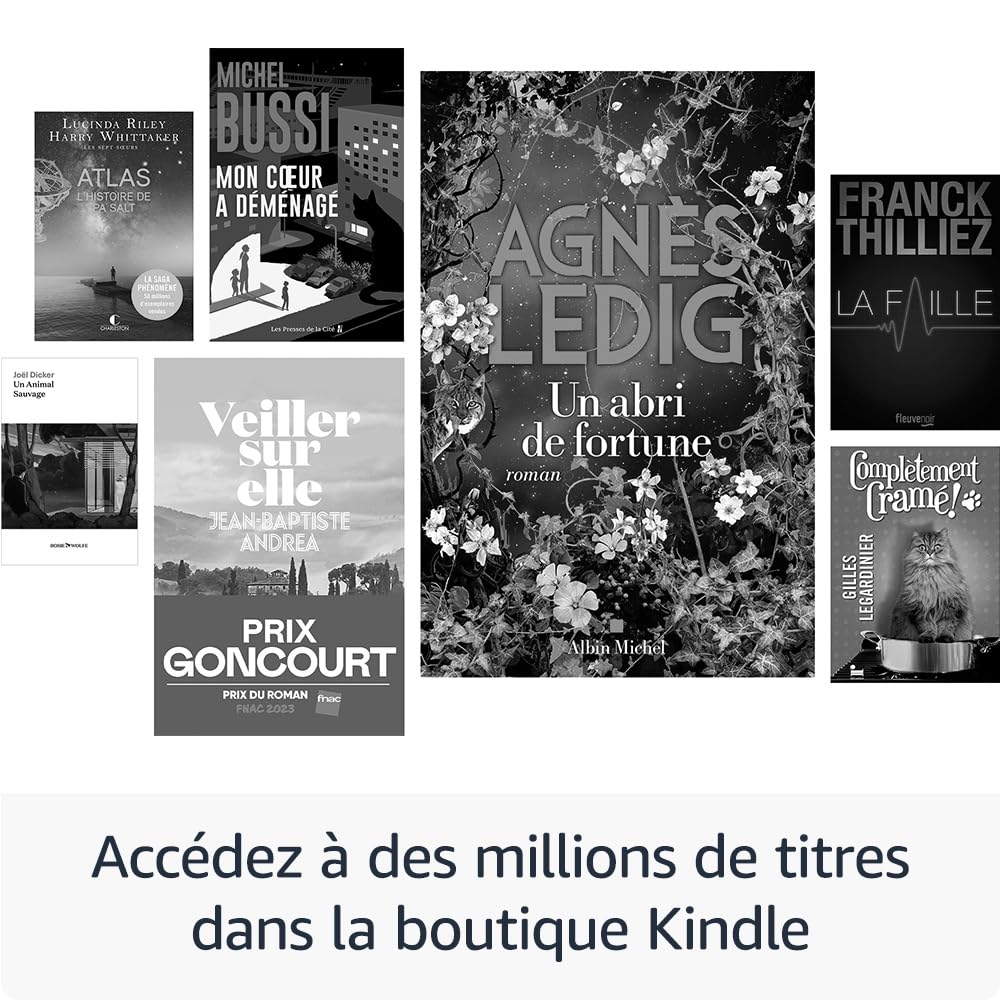 Amazon Kindle Paperwhite (16 Go) | Notre modèle le plus rapide avec un nouvel écran antireflets de 7" et une autonomie de plusieurs semaines | Sans publicités | Noir