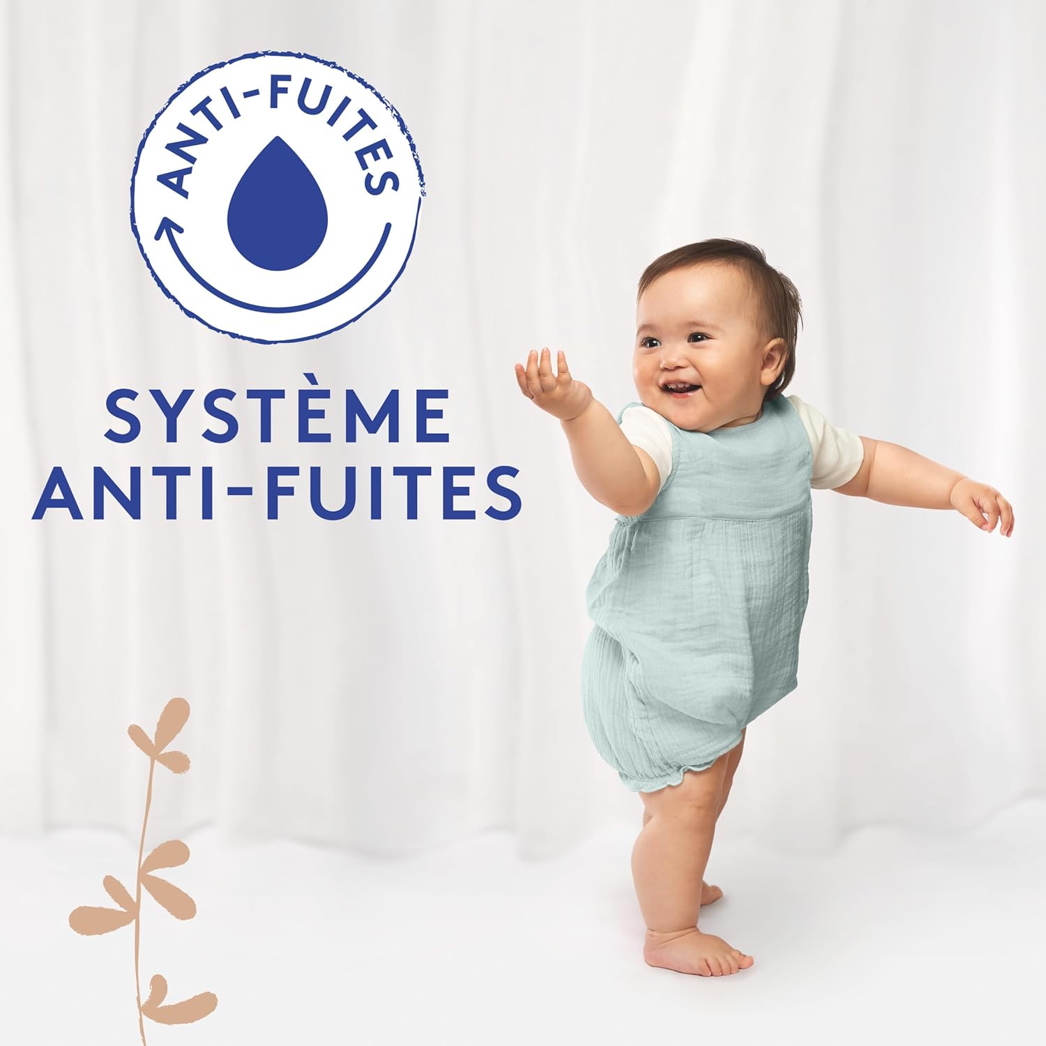 Lotus Baby Douceur Naturelle - Couches Taille 1 (2-5 kg/Nouveau-né) Pack 1 mois - 80 couches