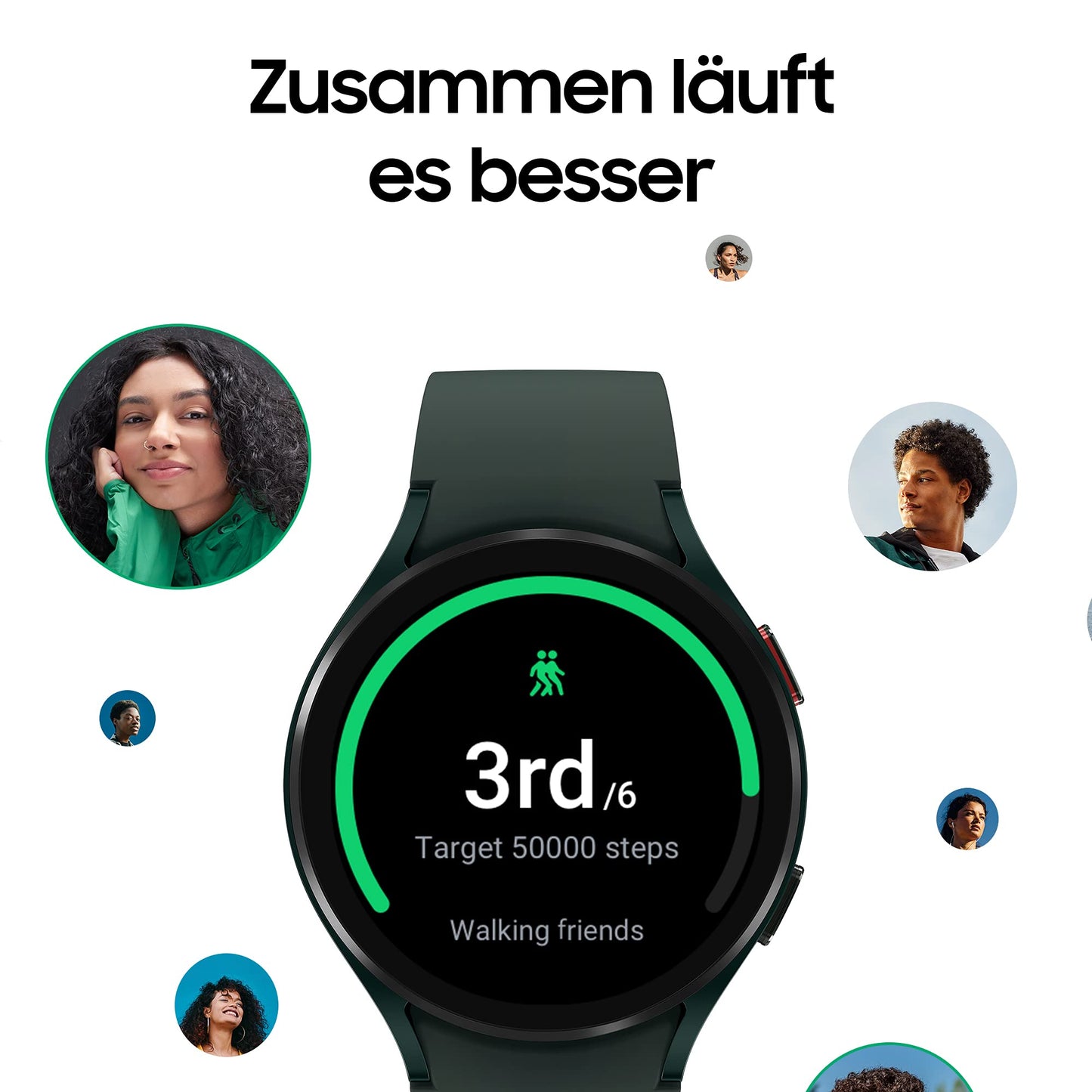 Samsung Galaxy Watch4, montre connectée Bluetooth ronde, Wear OS, montre de fitness, tracker d'activité, 40 mm, or rose avec garantie du fabricant de 36 mois [exclusif sur Amazon]