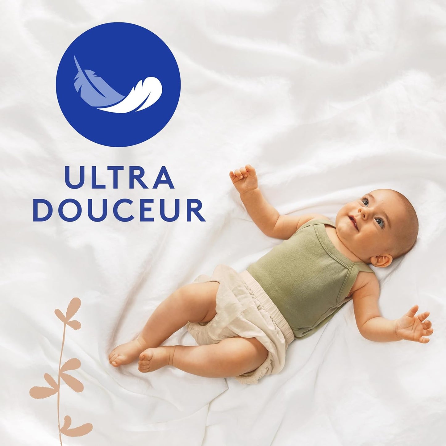 Lotus Baby Douceur Naturelle - Couches Taille 1 (2-5 kg/Nouveau-né) Pack 1 mois - 80 couches