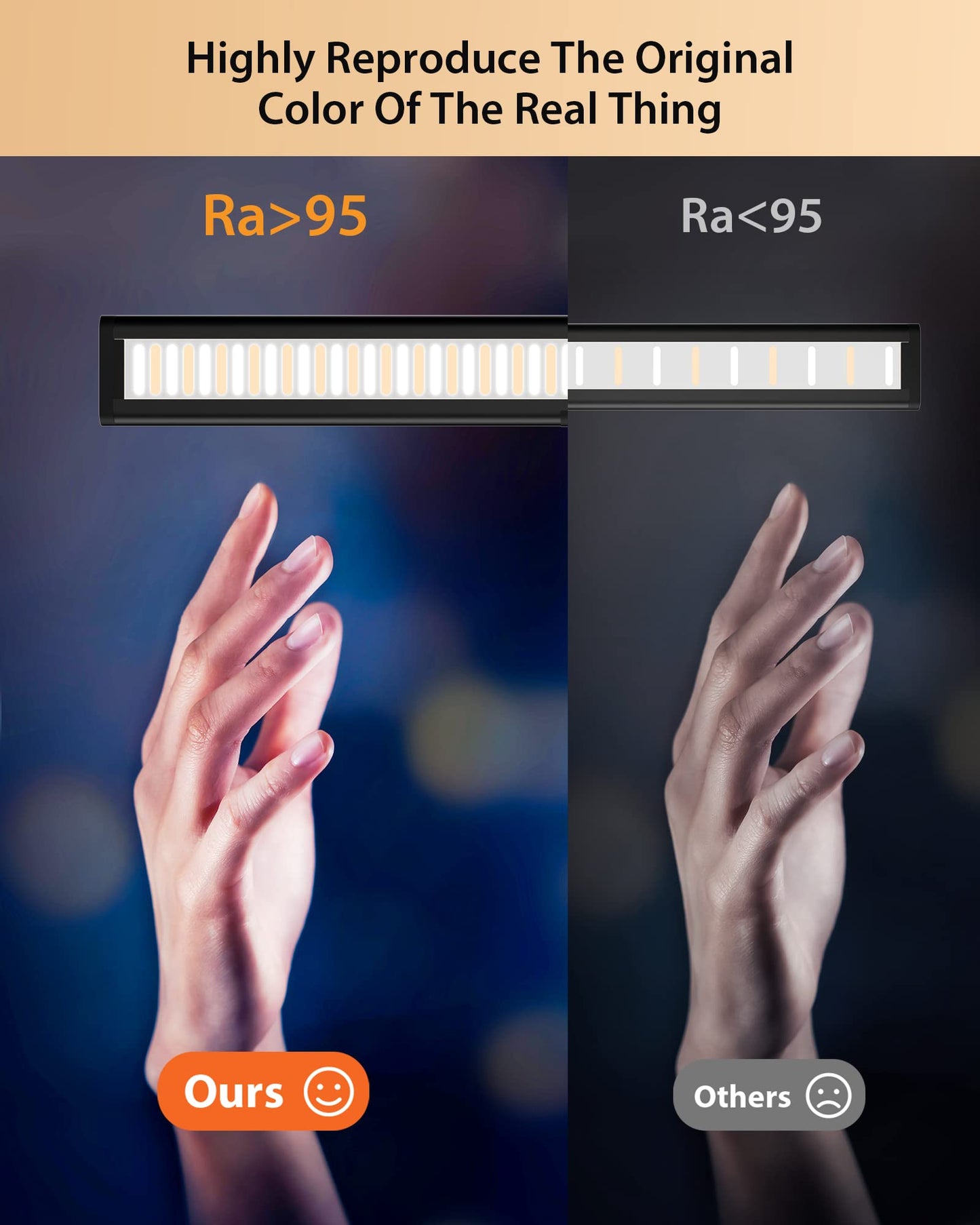 iFalarila 160 LED Lampe de Bureau avec Télécommande, Lampe de Table Plus Lumineuse Lampe de Lecture Flexible à 360° avec Adaptateur USB pour le Travail, l'étude ou la Lecture-70CM