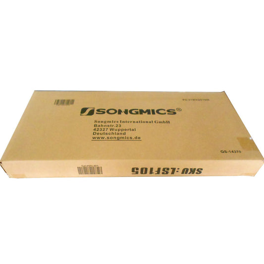 SONGMICS Banc de Rangement Pliable 80L, Coffre, Tabouret, Repose-pieds, Bout de Lit, Charge Statique Maximale 300 kg, Revêtement en PVC, Rembourré, Noir LSF105