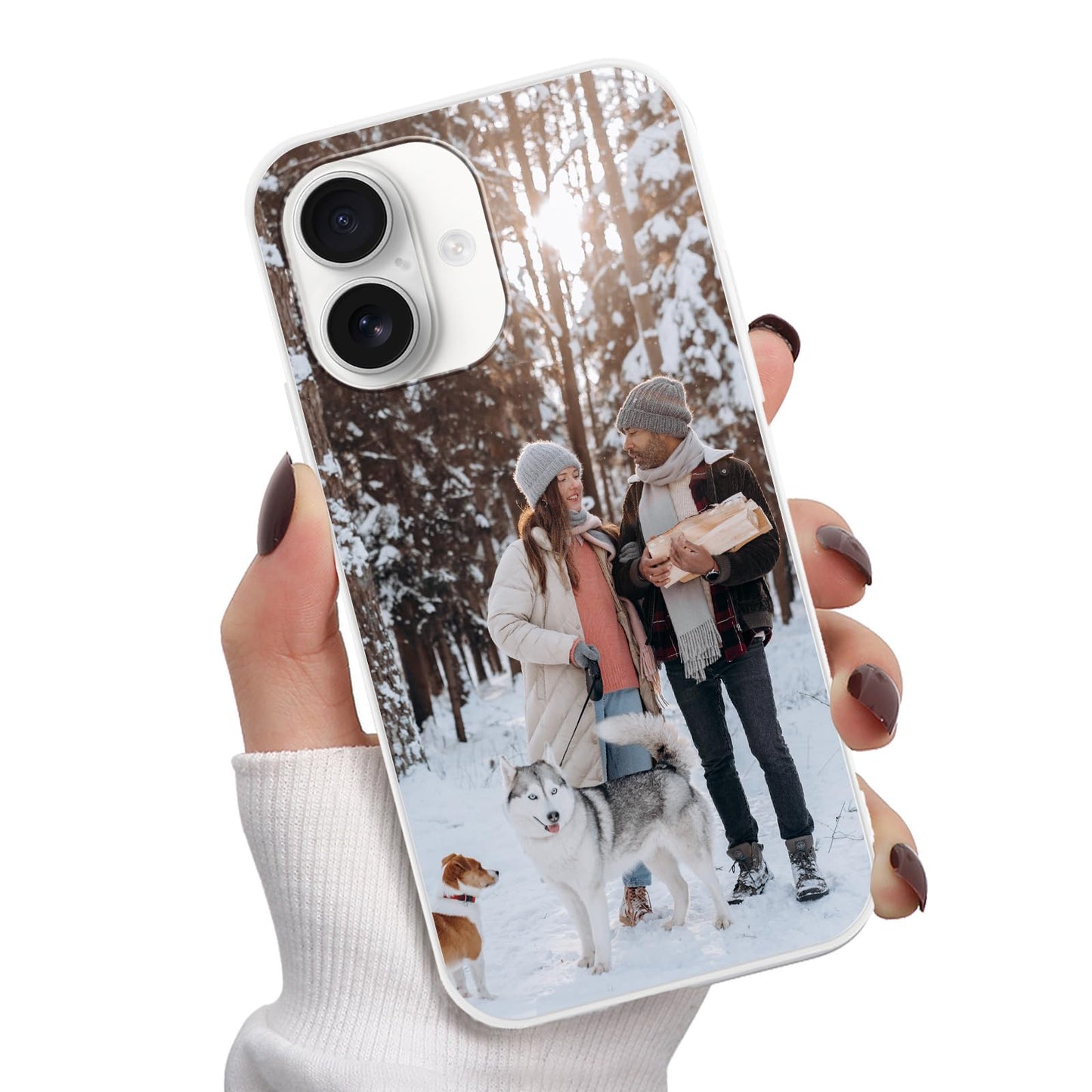 Yoedge Coque Personnalisée pour iPhone 17 Case 6,3" Personnalisable Housse avec Votre Propre Photo Image Texte Nom Étuis Souple TPU Personnaliser Custom Nero Cover pour iPhone 17