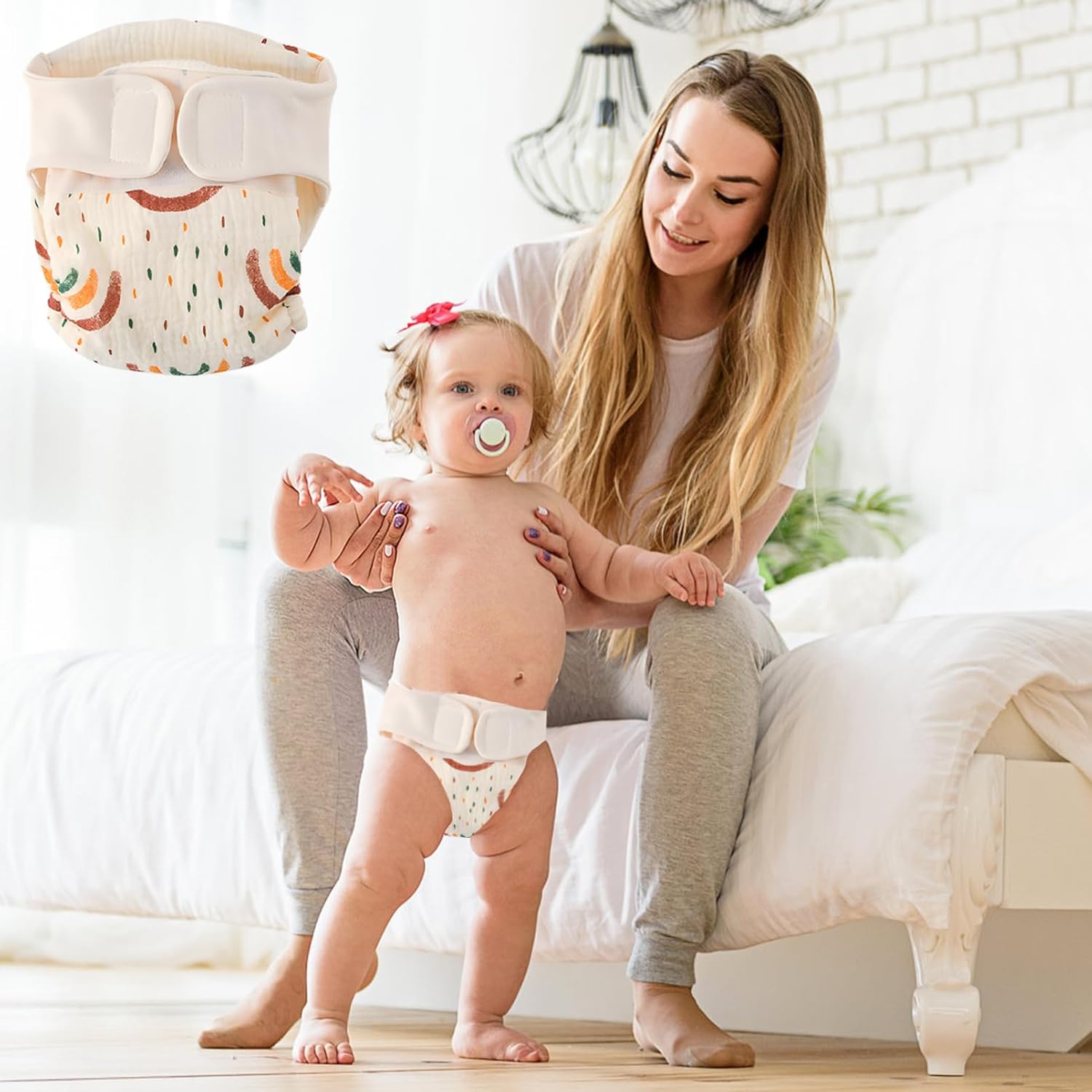 Couches en tissu réutilisables, lavables pour la plupart des bébés et enfants (5 à 9 kg)